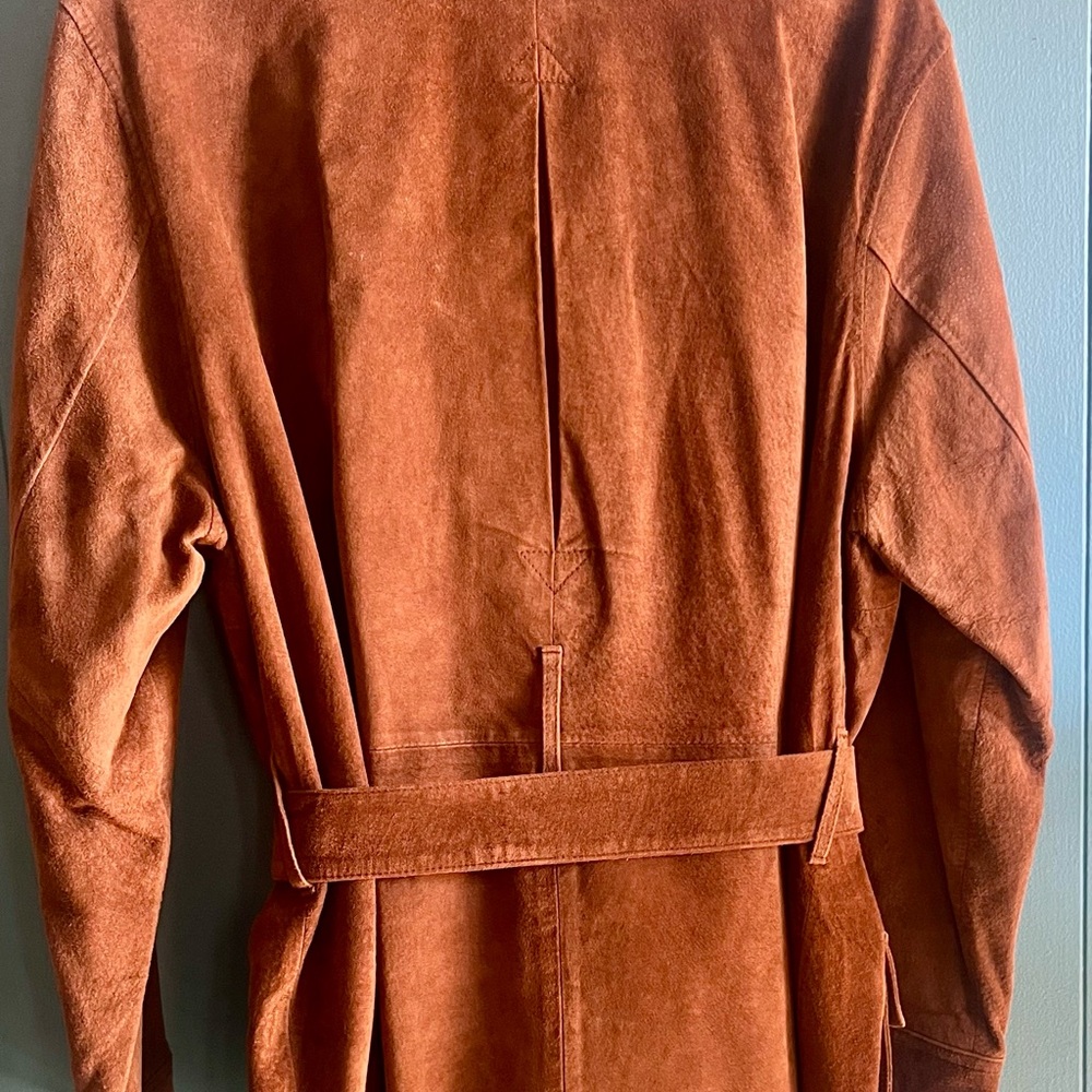Ralph Lauren Rust Suede Belted Utility Jacket - Picture 4 of 15
